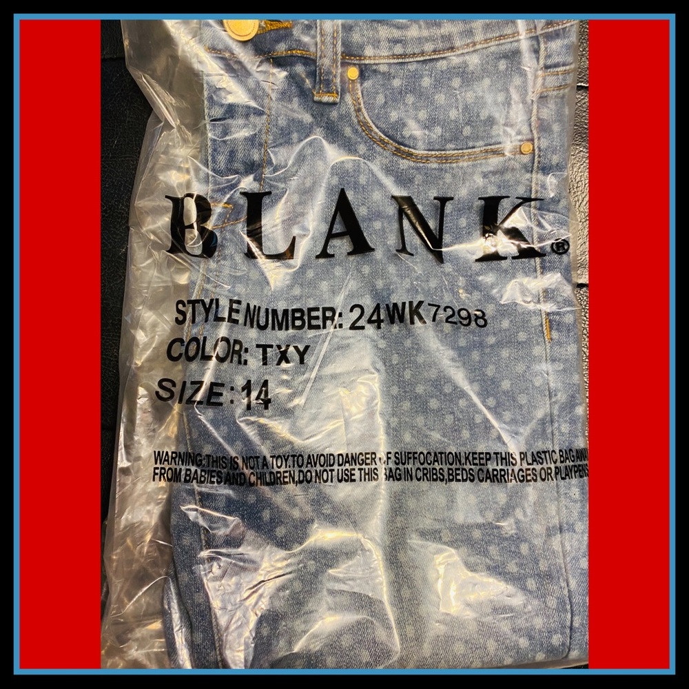 NWT BLANKNYC GIRLS POLKA DOT SKINNY JEANS SZ 14 - Picture 10 of 11